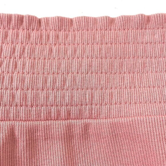 BCBGeneration Womens Rib Knit Short size Small Pull On Elastic Waist Mauve Pink - Picture 7 of 12